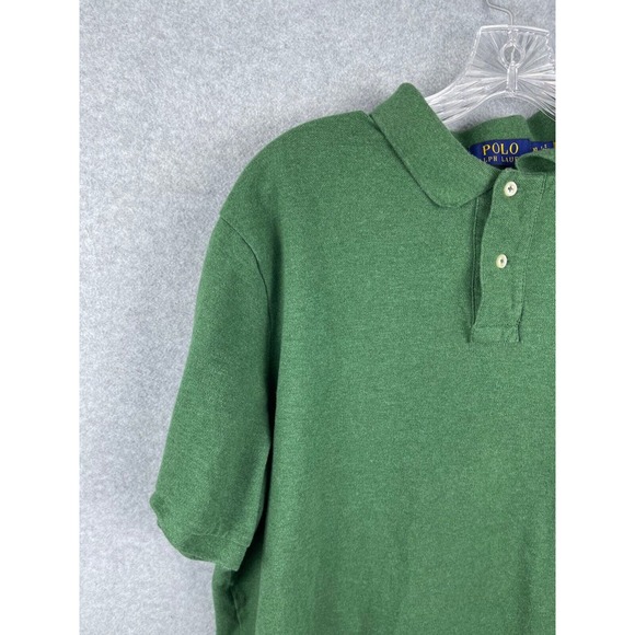 Ralph Lauren Polo Shirt Men's XL Green Short Sleeve Classic Fit Preppy Business - Picture 2 of 8